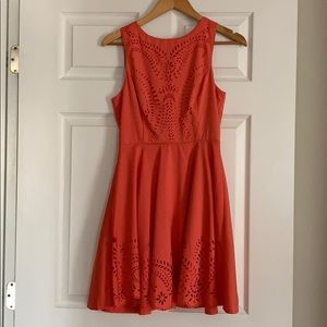 Coral A-Line dress